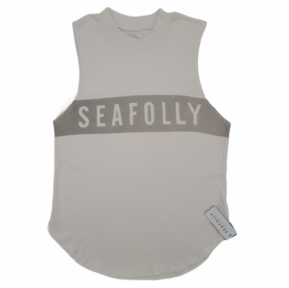 Seafolly White Modern Love Muscle Tank Size Small - Picture 2 of 5